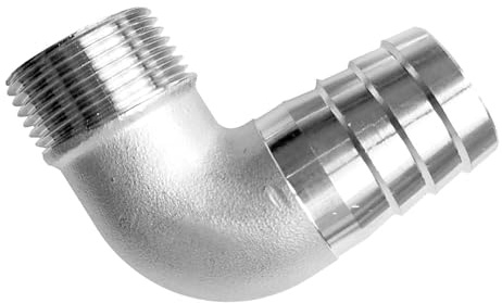 DN25 1 *25mm, Edelstahl 90-Grad-Bogen Schlauchverschraubung, Rohrverbinder für Wasser, Kraftstoff und Luft-Anwendungen