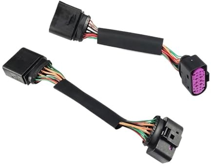 Connecteur faisceau 1J0 973 737 1J0 973 835 | Lot De 2 Connecteurs De Faisceau De Câbles De Phares Au Xénon 14 Broches Adaptateur De Prise