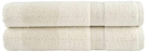 YZDKR Asciugamani for Sauna Color Crema Premium in 2 Pezzi - Morbido Asciugamano 80x200 cm dal Massimo Comfort per Hotel Bagno Spa Viaggi