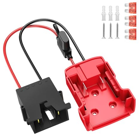 SueaLe Alimentatore per batterie al litio da 18 V per auto giocattolo con connettori per cablaggio, 3 fusibili da 40 A inclusi, kit di cablaggio elettrico per auto giocattolo