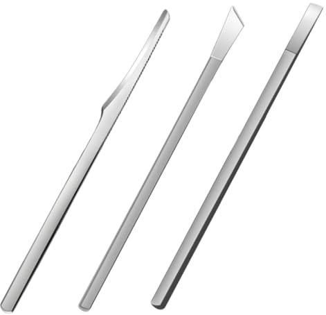 HONITANO Kit Professionnel de Pédicure Grattoir pour Peau Morte 3 Pièces en Acier Inoxydable et Outil pour Ongles D'orteils pour Soins des Pieds