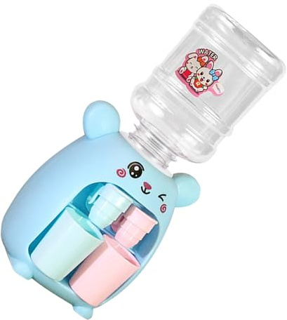 HEANUJJ Dispensador de Agua Mini para Juguete de Fuente de Agua con Doble Salida Modelo de Escena de Vida Azul para Cocinas Desarrollo de Habilidades Manuales