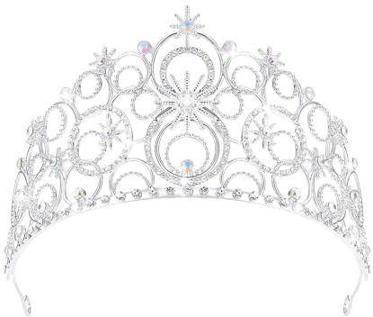 Xanthelle Krone, Tiara Krone Damen Als Diadem Silber Prinzessin Krone Für Geburtstag Hochzeit