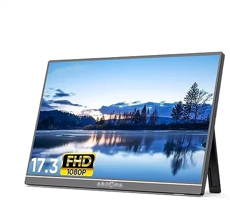 NexaGeniX Mobile Screen 17.3-inch Large Screen Monitor 1920 * 1080 Resolution 60HZ IPS Secondary Laptop Expansion Game Host External Travel Display