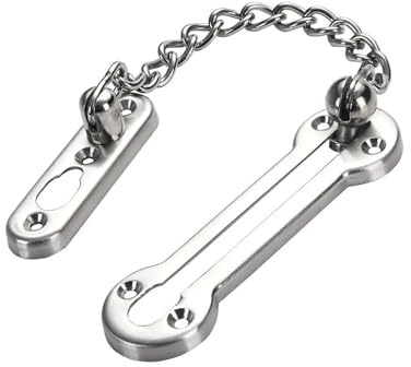 Türkette Sicherheitskette aus Edelstahl, 1 Stück, Diebstahlsicherung for Schieberiegel an Türen und Fenstern, extrudiert