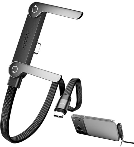 Foluu Invisible Holder Charger Cable with Stand, 240w Super Fast Charging Cord with Adjustable Stand, Compatible with iPhone Samsung Type-C Charging Cable for Gaming Office Car Travel