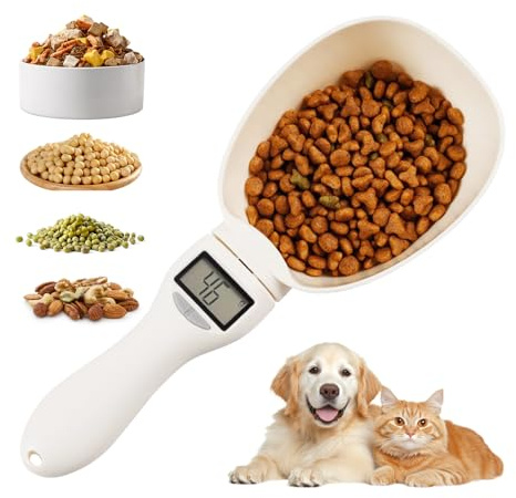 Digital Measuring Spoon Scale, Electronic Food Measuring Spoon, High-Precision 800g/0.1g with LCD Screen, Grams and Ounces, for Cooking, Baking, Dog Cat