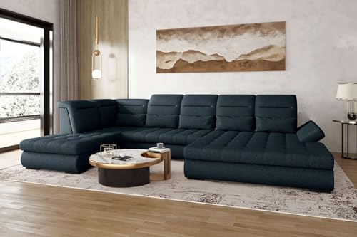 99rooms Toscana Wohnlandschaft Dunkelblau Ottomane Rechts