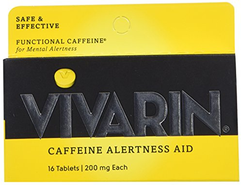 Vivarin, Caffeine Pills, 200mg Caffeine in Each Tablet, Safely and Effectively Helps You Stay Awake, Alertness Aid, Energy Supplement, 16 Tablets - 3 Pack