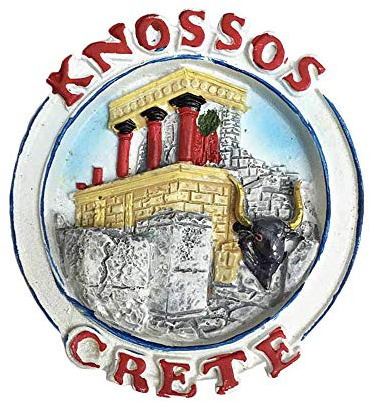 3D Knossos Kreta Griechenland Kühlschrankmagnet Touristische Souvenirs Aufkleber, Home & Kitchen Dekoration Griechenland Kühlschrankmagnet aus China