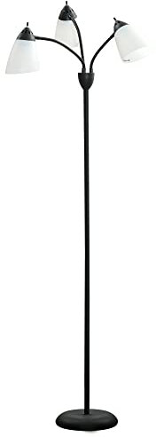 HOMCOM Arc Tree Floor Lamp with 3 Adjustable Rotating Lights, Industrial Standing Lamp with Steel Frame for Bedroom Living Room, 155cm, Black