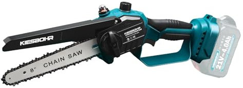 KIESBOHR Mini Akku Kettensäge Kompatibel mit Makita 18V Akku, Elektrische Astsäge CS001 (8 Zoll, brushless,ohne Akku und Kettenöl)