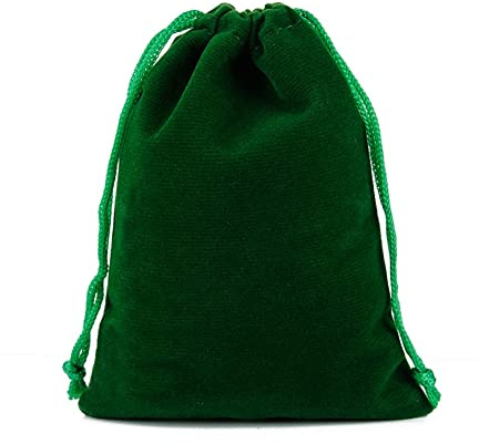 Yurosiay Bolsa de terciopelo grande de 10 unidades, 30 x 40 cm, con cordón, bolsas de regalo de terciopelo, bolsa de terciopelo con cordón, bolsa de regalo para boda, fiesta, regalo de color verde
