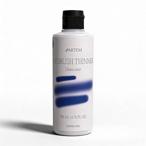 Hartem - Airbrush Verdünner 200 ml (6.76 Fl Oz) mit Anti-Spill Cap | Verdünnt Farben, erhöht die Fließfähigkeit und verzögert das Austrocknen im Inneren der Airbrush