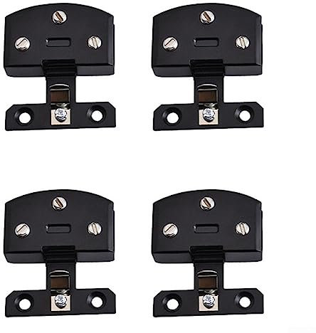 Scharnier aus Zinklegierung, Glastür-Scharnier-Set, Schrank-Clip, Türscharnier, Ersatzteile für 5–8 mm dickes Glas, schwarz, 4 Stück