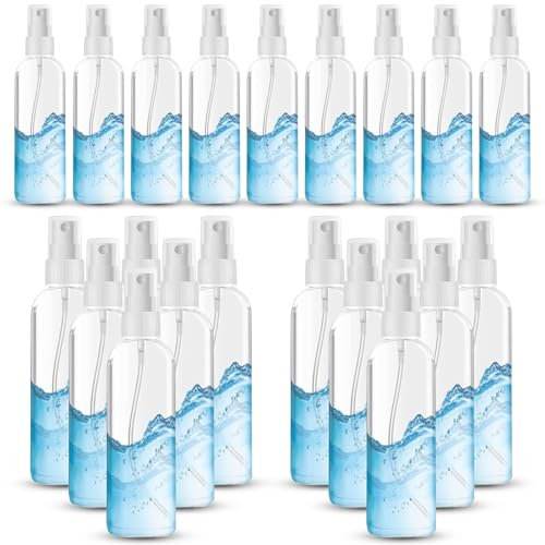 AODESTINY 50pcs 120ml petit vaporisateur, flacon pulvérisateur fin clair avec vaporisateur fin, mini flacon de laque vide, contenants cosmétiques rechargeables en plastique pour plantes, nettoyage,