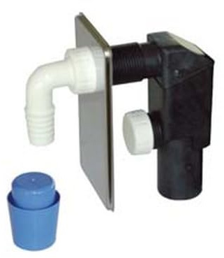 1PEZZO SIFONE MOPLEN A INCASSO PER LAVATRICE DN 40 PIASTRA INOX - piastra in acciaio inox