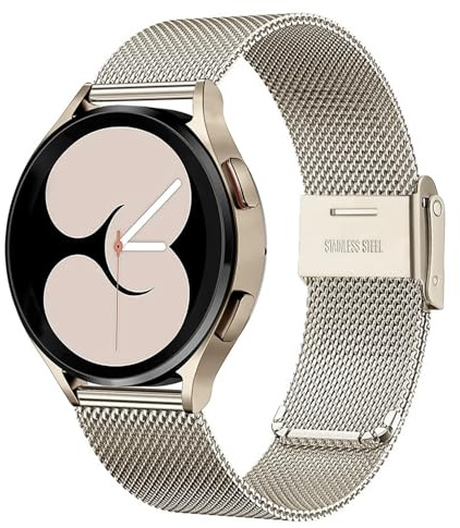 VELULYX Metallarmband für Samsung Galaxy Watch 7/6/5/4 - 20 mm Edelstahlarmband für Galaxy Watch 6 Classic/5 Pro/3/Active 2/40mm/42mm