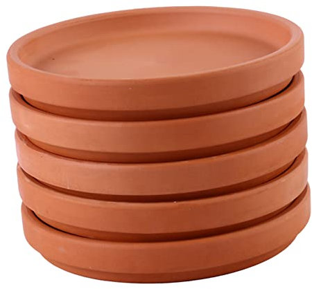 ANDRESLAD 15pièces Coupelles Terre Cuite pour Pots De Fleurs Lot de Saucisses Etanches pour Plantes Intérieur Et Extérieur Accessoires De Jardinière Pratiques Et Élégants