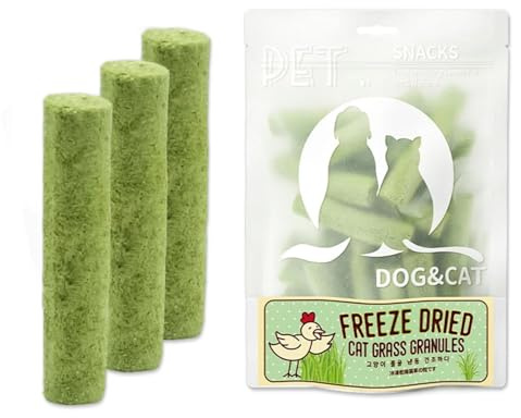10Pcs Cat Grass Teething Stick, Cat Chew Sticks, Natural Cat Grass Sticks Molar Rod, Cat Dental Sticks, for Indoor Cats,Catnip Toys Sticks for Hairball Removal,Cat Teeth Cleaning