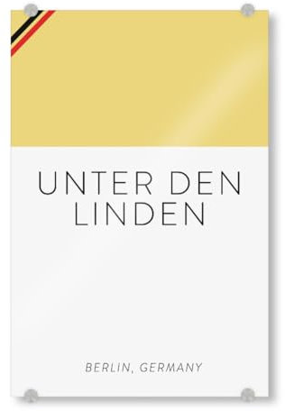 artboxONE Acrylglasbild 45x30 cm Städte Straßenname Berlin Deutschland - Bild straßennamen Berliner Stadt Deutschland