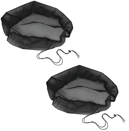 GAROZATION 2pcs Protective Net Cover for Rain Barrels Polyester Bucket Cover Easy Install
