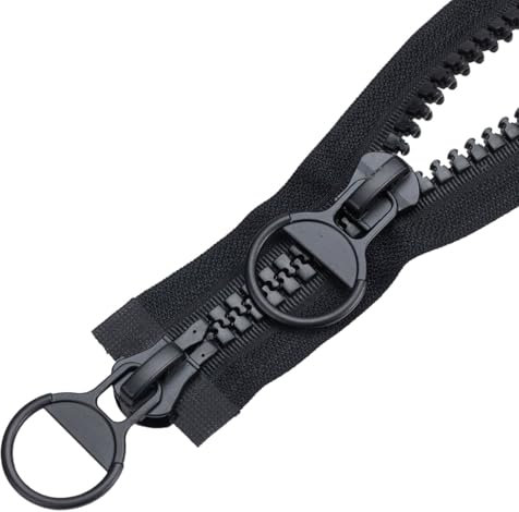 Cerniera nera da 70 cm #10 resistente cerniera enorme a due vie separazione cerniere in plastica per piumini, cappotti, cappotti, tende, copertura barca tela TXZWJZ