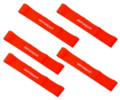 AEMASPORT MiniBandas de Resistencia Baja, Media o Alta para Tren Inferior y Rehabilitación - Bandas Elásticas Fitness - Bandas de Goma para Glúteos, Piernas y Calentamiento Muscular.