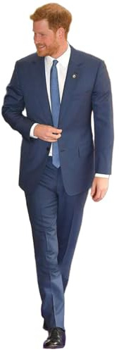 Lacoac Men's Wedding Suit Business Casual 2-Piece Notch Lapel Tuxedos Jacket Pants Navy Blue