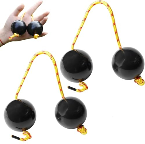 BOBOZHONG Kashaka Aslatua Shakers,2 Paires de Shakers Africains,Instrument de Percussion à Main avec Balles Rythmiques pour Mariage,Fête,Cours de Musique pour Enfants et Adultes Débutants