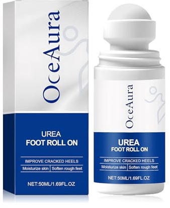 Crema Urea, Barra Reparadora Talones Agrietados, Crema Para Pies con Urea, Roll On, para el Cuidado de los Pies, para Secos y Agrietados, Manos, Codos - 50ml