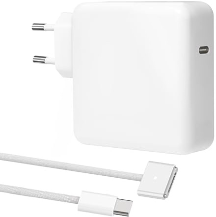 Mac Book Air Pro Ladekabel, 118W M3 Ersatz Ladegerät für 2021 2022 2023 2024 2025 M4 M3 M2 M1, mit 2.2M USB‑C auf T-Tip Geflochtenes Kabel für MacBook Pro 16 14 Zoll, MacBook Air 15 13 Zoll