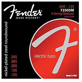 Fender 250 Nickel Plated Super Bass 45-125 5 String45-125