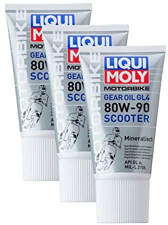 3x LIQUI MOLY 1680 Motorbike Gear Oil Scooter Roller Getriebeöl 80W-90 150ml