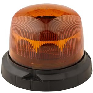 HELLA 2XD 013 979-001 LED Blitzleuchte - Blinkleuchte - RotaLED Compact - 12/24V - gelb (amber) - geschraubt - Kabel: 150mm - für Traktor, LKW, Gabelstapler