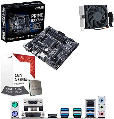 Components4All AMD Quad Core A10 9700 3.5Ghz CPU with Radeon R7, ASUS Prime B350M-A Motherboard Pre-Built Bundle NO RAM