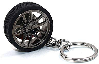 LivelyBuy Schlüsselanhänger Auto Felge Rad Reifen mit Bremse mit Keyring Miniatur-Dekoration mit accessary Souvenir Geschenk