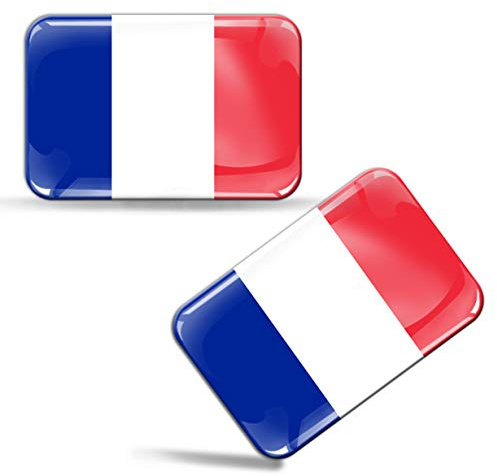 Biomar Labs Frankreich Auto Flagge Aufkleber 3D Doming 2er Set F 33