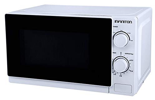 Microondas Infiniton MW-0115 – 20 L, 700 W, 5 niveles de potencia, Temporizador 35 min, Plato 25,5 cm, Blanco
