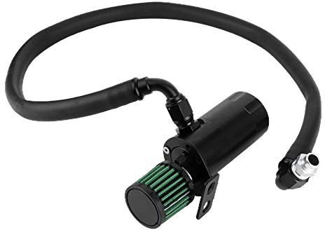 Aramox Oil Catch Can Kit, Universal Car Oil Tank Reservoir Catch Can Kit 500ml Accessorio per Modifica Automatica in Lega di Alluminio
