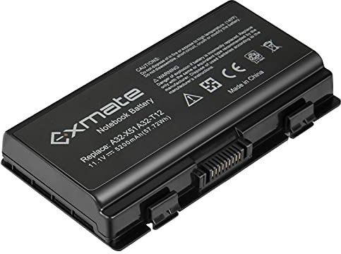 Exmate 11.1V 5200mAh Laptop-Akku A32-X51 A32-T12 für ASUS X51 X51C X51H X51L X51R X51RL X58 X58C X58L T12 T12C T12ER T12FG T12JG T12MG T12UG T12RG