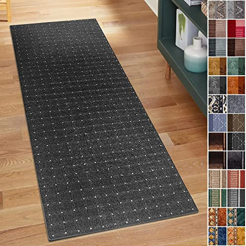Floordirekt Teppich Läufer für Küche, Flur & Wohnraum - Teppichläufer 67 cm breite Meterware - Flurteppich - Küchenläufer - Wohnzimmer (67 x 200 cm, Rapido Anthrazit)