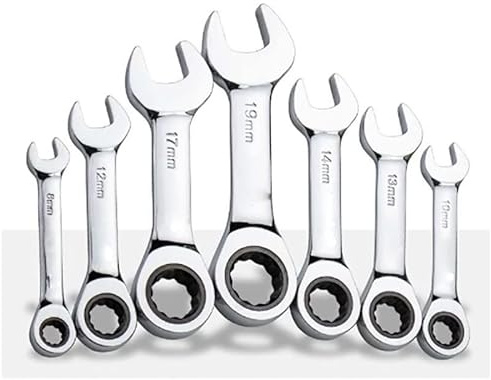 Llaves Fijas Con Carraca 1 Uds., combinación Reversible de 6mm-19mm, llave única rechoncha, combinación rechoncha, trinquete de 72 dientes, llave inglesa, herramientas de reparación de tuercas Llave C