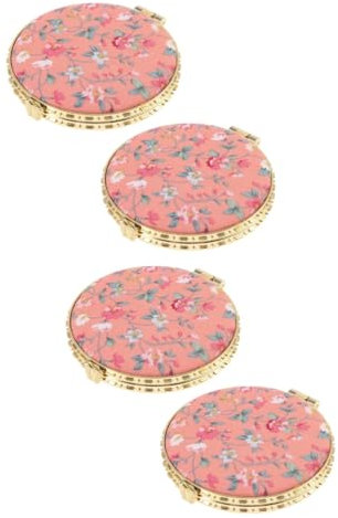 OUNONA 4 Stück Taschenspiegel Metallgeldbörsen Reise-Kosmetikspiegel elegant Vanity Mirror Geschenke Beleuchteter Spiegel zum Schminken Schminkspiegel Metallspiegel Mini