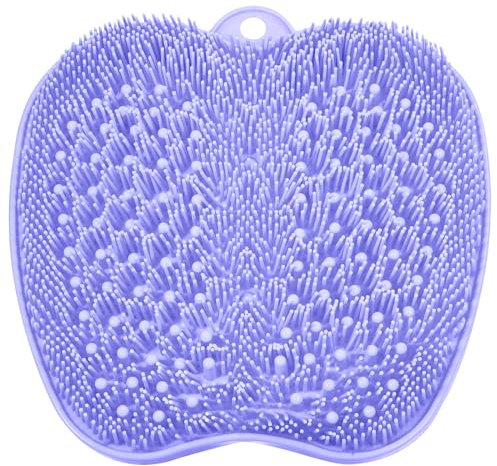 BESKAR Brosse Pieds Douche avec Ventouses Antidérapantes, Foot Spa Brosse pour Nettoyer et Exfolier Les Pieds, Pas de Flexion, Pied Acupuncture Mat pour Détendre Les Pieds