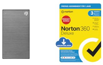 Seagate One Touch 4TB tragbare Externe Festplatte + Norton 360 Deluxe 2026, Antivirensoftware für 3 Geräte