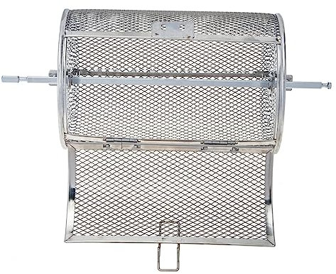 KITANDOVE 1 Satz Praktischer Grillkorb Aus Edelstahl Rollbarer Grillkorb Rostfreier Backkorb