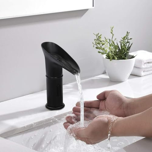 Induktion Badarmatur Automatische Wasserhahn mit Sensor，Waschtisharmatur Handwaschbecken Badezimmerwaschbecken Wasserhähne mit Sensor