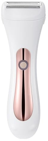 Biwwubik Rifinitore Bikini Elettrico 2in1 per Rasoio Elettrico Wet/Dry per La Depilazione Zona Pubica, Viso, Gambe, Bianca