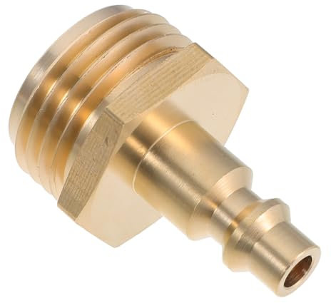 OFFSCH Adaptador De Soplado para Compresor De Aire y Manguera De Jardín 3/4 Rosca Rápida para Caravanas y Autocaravanas Diseño Reducido y Conexión Segura Dorado